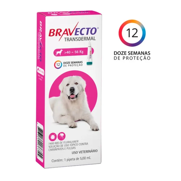 Antipulgas e Carrapatos Bravecto Transdermal MSD para Cães 40 a 56kg - 1