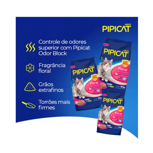 Areia Higienica Pipicat Floral para Gatos 3