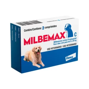 Milbemax C Elanco para Cães de 5kg a 25kg