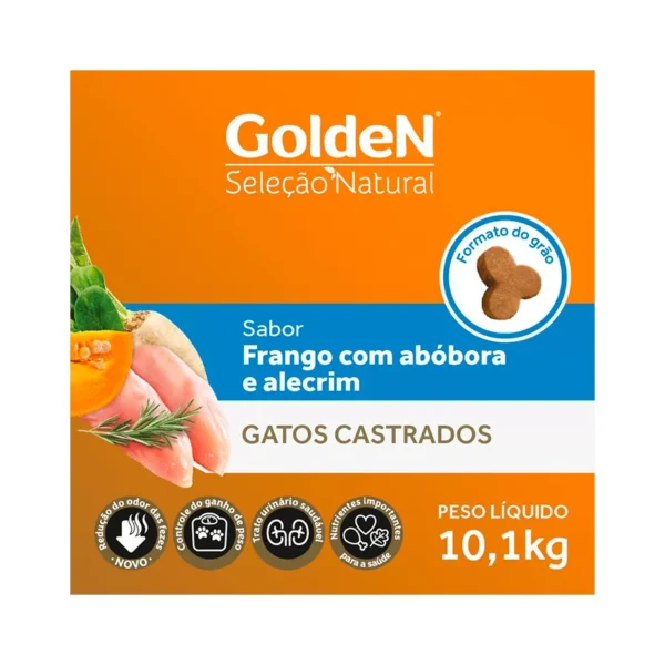 Ração Golden para Gatos Adultos Castrados Seleção Natural Abóbora