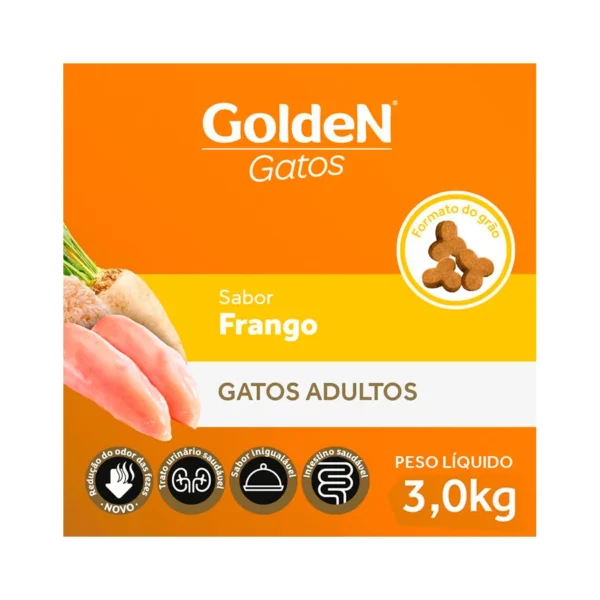 Ração Golden para Gatos Adultos Sabor Frango