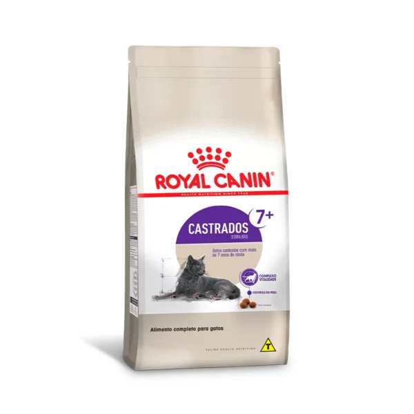 Ração Royal Canin Sterilised Castrados 7+ Gatos Adultos