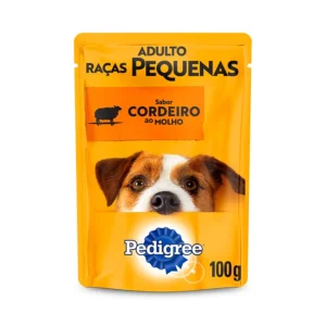 Ração Úmida Pedigree Sachê Cordeiro ao Molho para Cães Adultos de Raças Pequenas 100 g