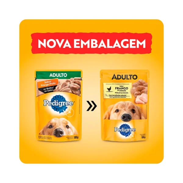 Racao Umida Pedigree Sache Frango ao Molho para Caes Adultos 100 g 4