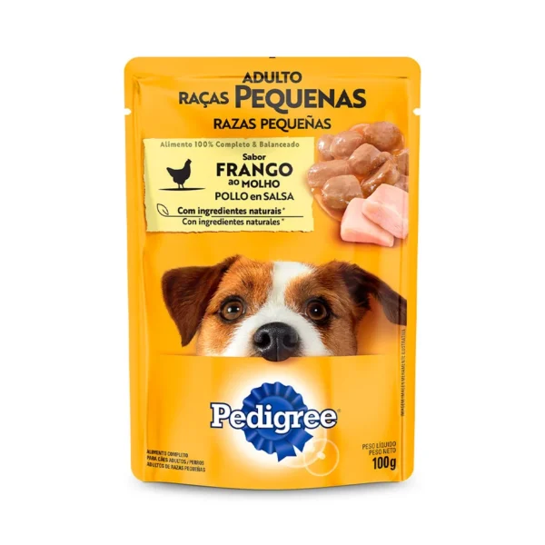 Racao Umida Pedigree Sache Frango ao Molho para Caes Adultos de Racas Pequenas 100 g 2