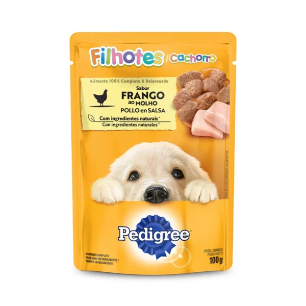 Racao Umida Pedigree Sache Frango ao Molho para Caes Filhotes 100 g 2