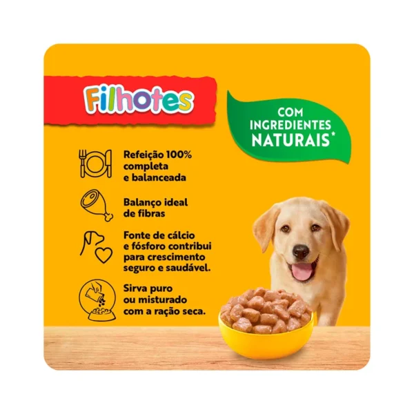 Racao Umida Pedigree Sache Frango ao Molho para Caes Filhotes 100 g 5