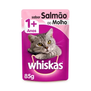 Sachê de Ração úmida para Gatos WHISKAS® Adulto Sabor Salmão ao Molho