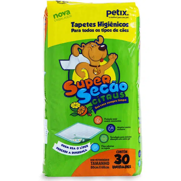 Tapete Higienico Super Secao Citrus 30 Unidades 2